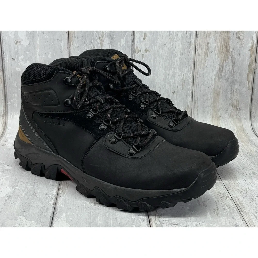 Columbia Newton Ridge Plus II Waterproof Hiking Boots Men's 12 Black Shark